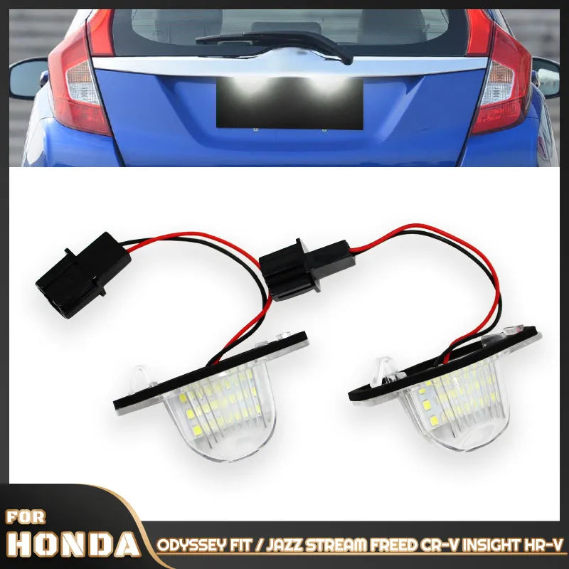 2 szt. LED Światła Tablicy Rejestracyjnej do Honda CRV Jazz Odyssey