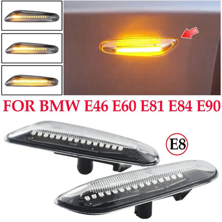 Car Led Dynamic Side Marker Turn Signal Light Indicator Blinker Lamp Signal Lamp For BMW E90 E91 E92 E93 E60 E87 E82 E46 by InterCyprus Trading Ltd