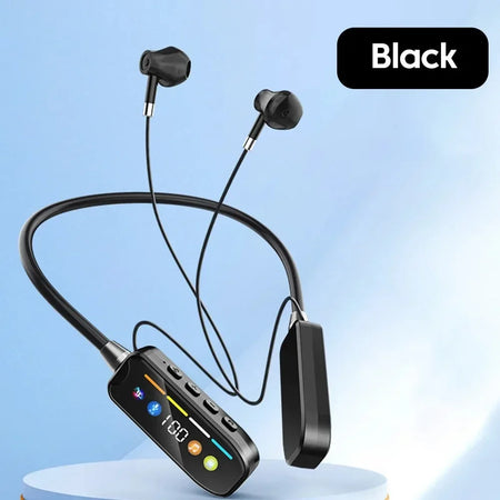 HD Screen Bluetooth 5.4 Headphones &ndash; Noise Canceling Black