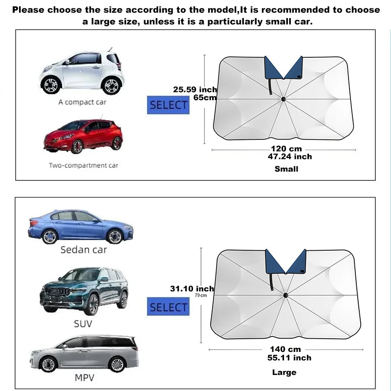 Wahl Auto Frontscheiben Sonnenschutzschirm, ausziehbare Aluminiumfolie Schutzschild