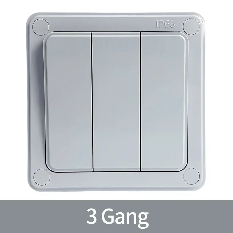 IP66 Weatherproof Wall Switch 3-Gang