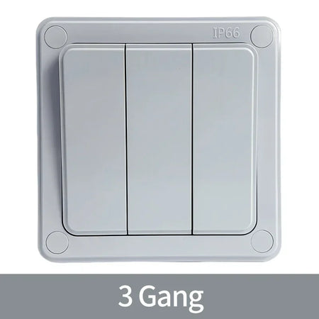 IP66 Weatherproof Wall Switch 3-Gang