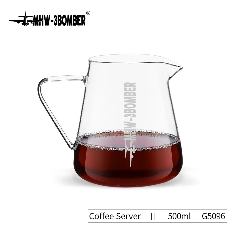 MHW-3BOMBER 500ml Borosilicate Glass Coffee Server White