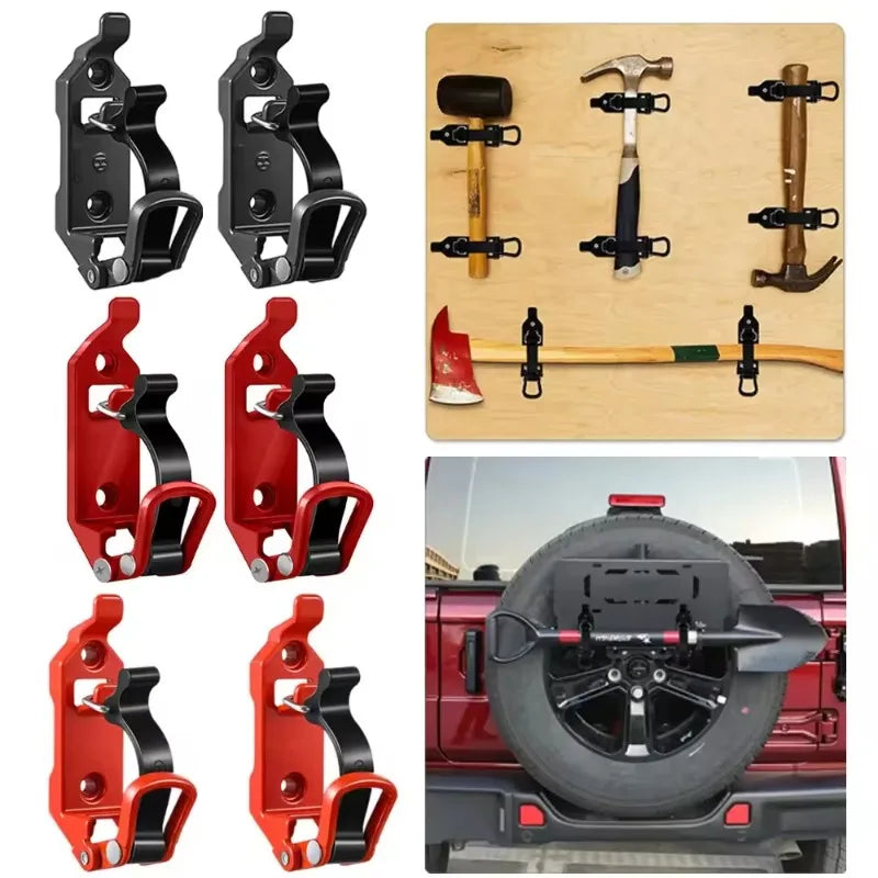 Крепление для лопаты на багажник автомобиля с быстросъемными зажимами, настенный кронштейн из металла и резины