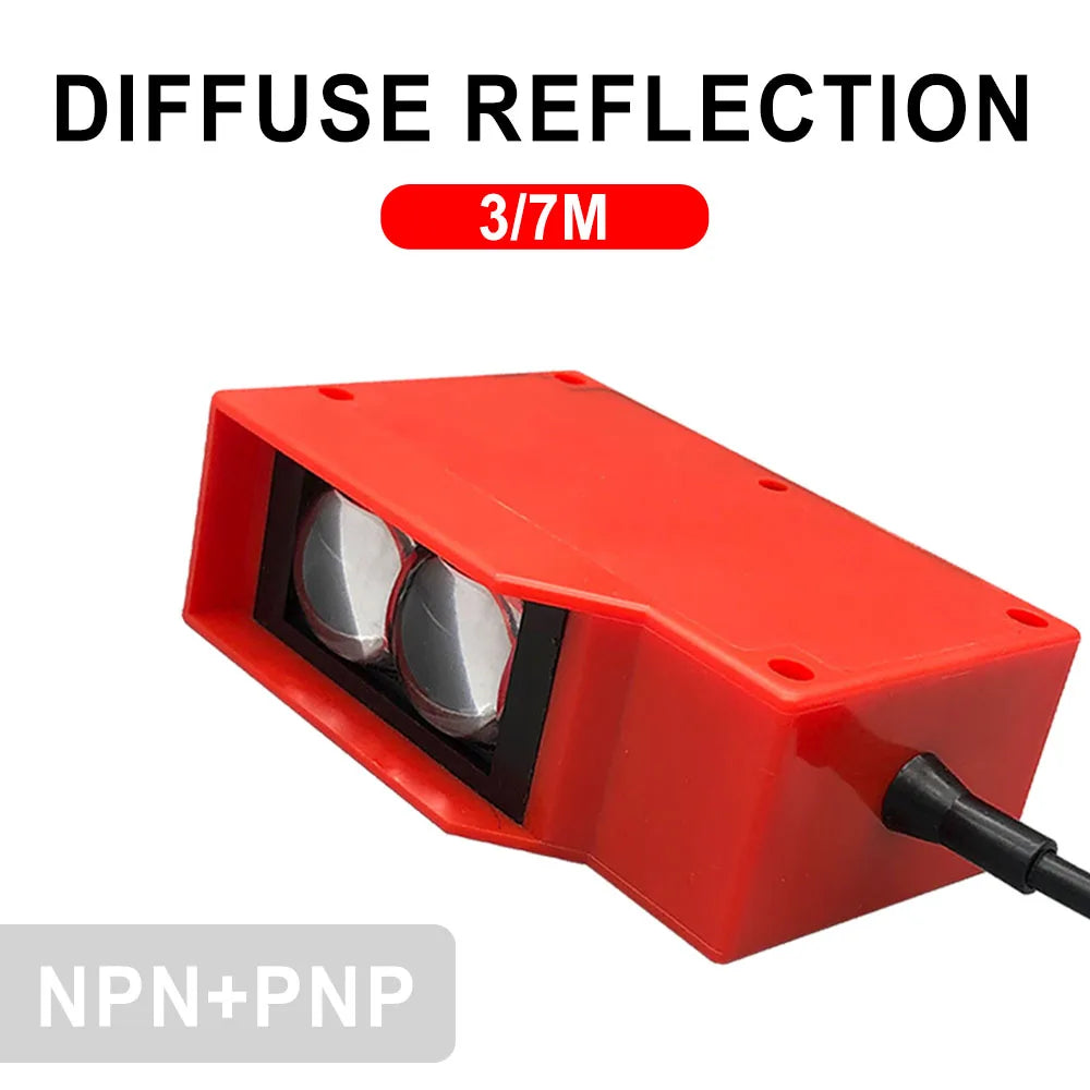 3-25m Waterproof Infrared Diffuse Reflection Feedback Photoelectric Switch Sensor Guardrail Detector Detection Car Washing Diffuse Reflection / Waterproof / 25M|5-wire Relay 24-220V