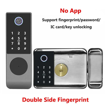 TTLock WIFI Double Side Fingerprint Lock - IP66 Waterproof Double-No App