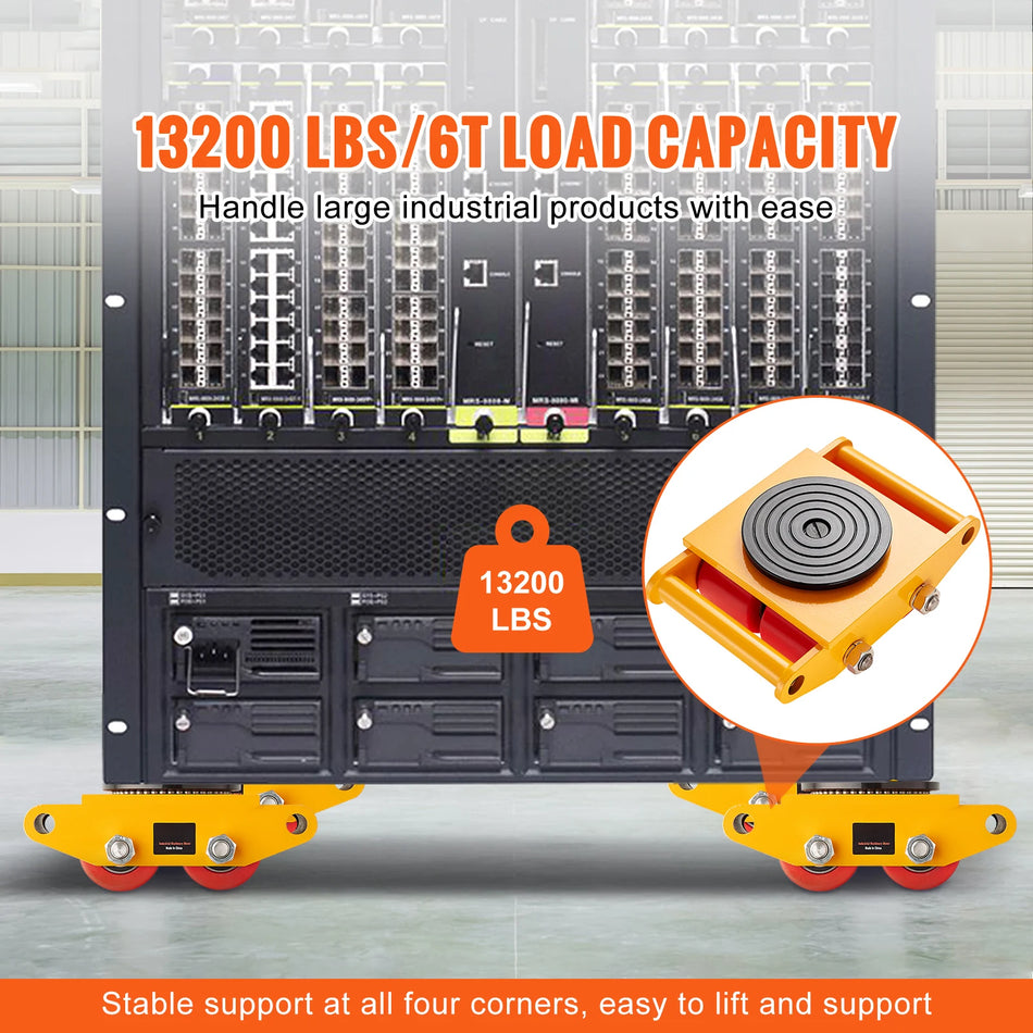 All-Steel Machinery Mover 6T Pallet – 360 Rotation