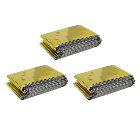 Emergency Thermal Blanket Waterproof &ndash; Heat Lock Safety 130x210cm 3PCS
