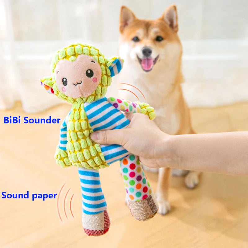Bite Resistant Plush Puzzle Toy Squeaky Dog Chew Toy Teeth