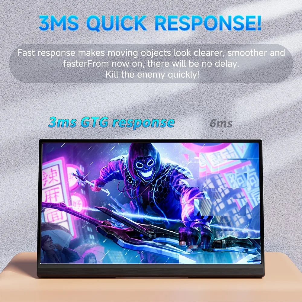 MUCAl 15.6 Inch Portable Monitor &ndash; Full HD 1920x1080 Display