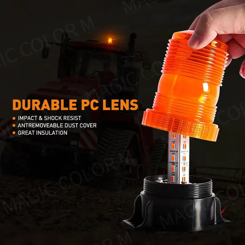 12-24V 48V 60V 80V 30 LED High Power Emergency Warning Flash Strobe Light Beacon for Forklift Truck School Bus Amber Blue Red by InterCyprus Trading Ltd