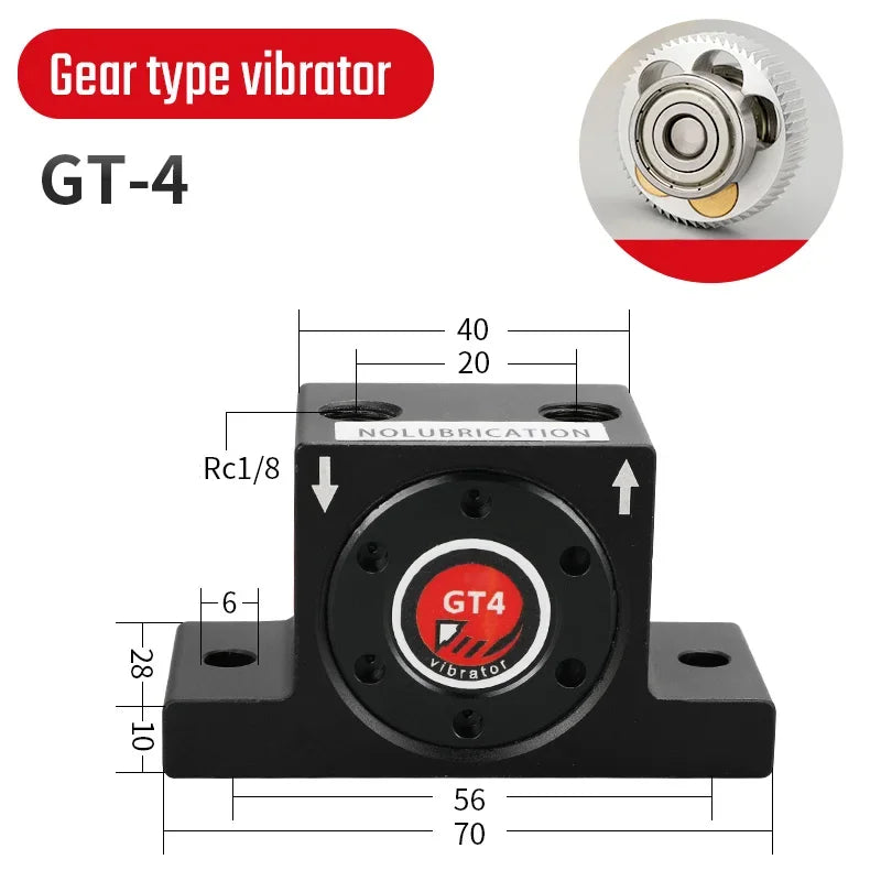 Pneumatic Hammer Vibrator GT4 Gear K8 to 36 &ndash; Ball Gear GT-4