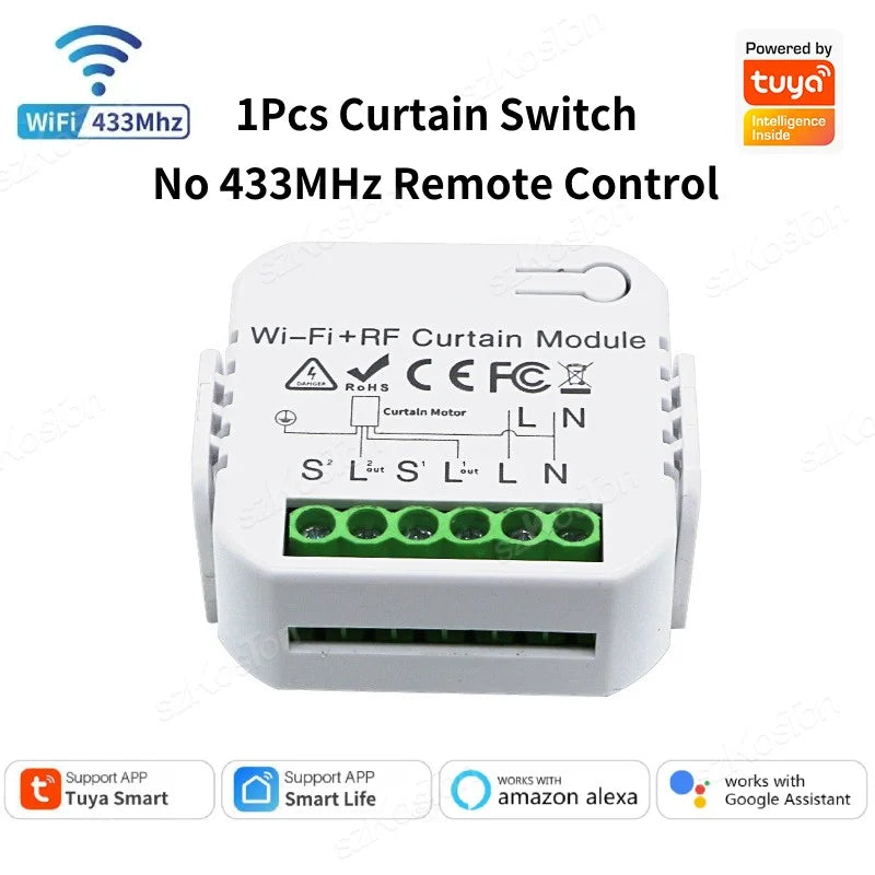 Smart Curtain Switch Module WiFi RF433 B / CHINA