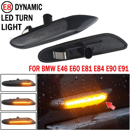 LED Turn Signal Side Marker Light Dynamic Flasher Blinker For BMW E46 E60 E61 E90 E91 E81 E87 E82 E88 E83 E84 E92 E93 X3 X1 by InterCyprus Trading Ltd
