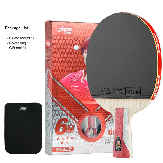 DHS 6002 6006 Table Tennis Racket &ndash; Shakehand Case Included new H6006 CS short