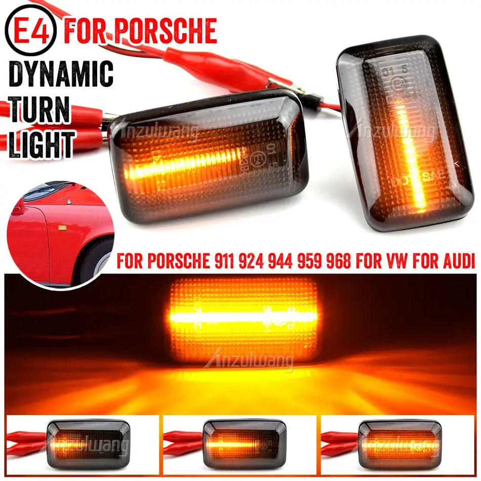 Dynamic LED Side Turn Signal Lights for Porsche 911 924 944 964 993 959 968 by InterCyprus Trading Ltd