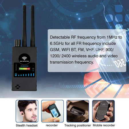 Anti-Spy Detector Pro &ndash; Wireless RF And GPS Bug Detector