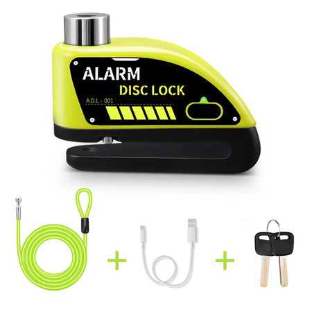 Extractme Motorcycle Alarm Disc Brake Lock &ndash; 110dB Alarm A With Rope