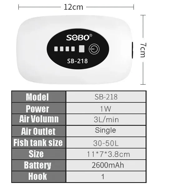 AR-33 Aquarium Oxygen Air Pump &ndash; Ultra Quiet USB Charging Single 218 / USB