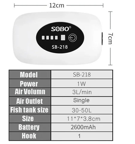 AR-33 Aquarium Oxygen Air Pump &ndash; Ultra Quiet USB Charging Single 218 / USB