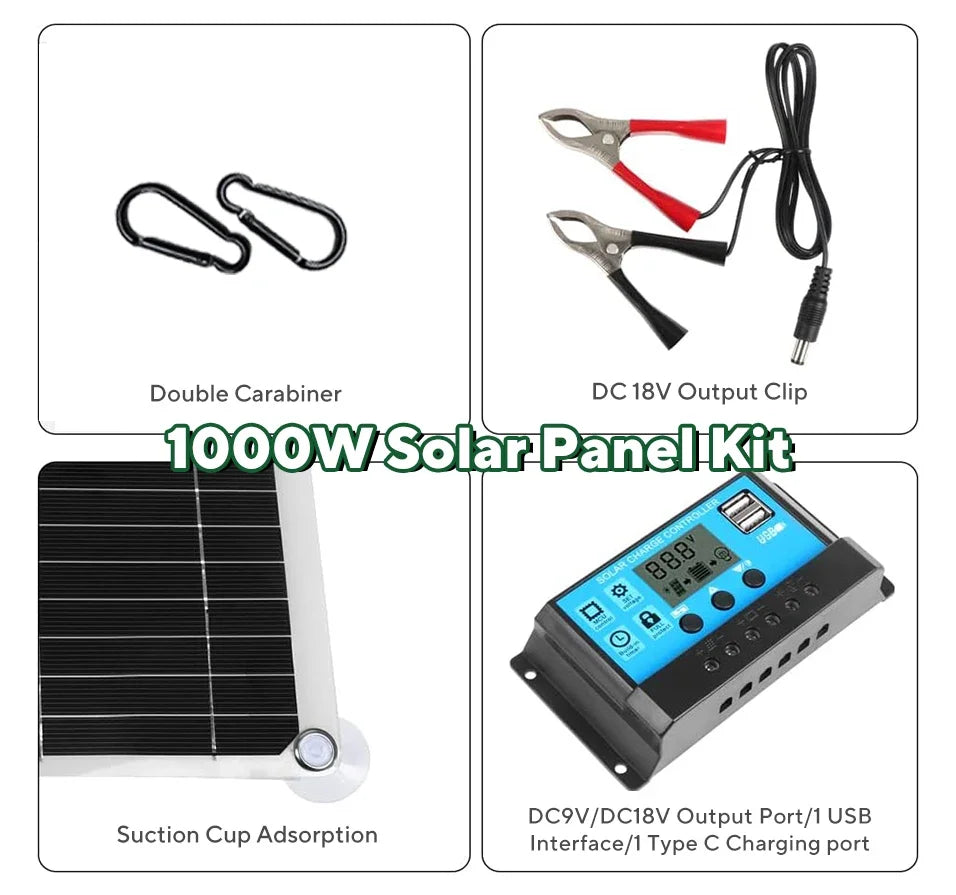 1000W Solar Panel Kit &ndash; Efficient Energy Conversion for Outdoor Adventures