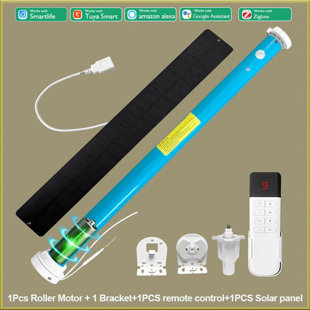 LifeLibero Zigbee Battery-Powered Smart Roller Blinds Motor 1Motor Kit 1Solar 1R