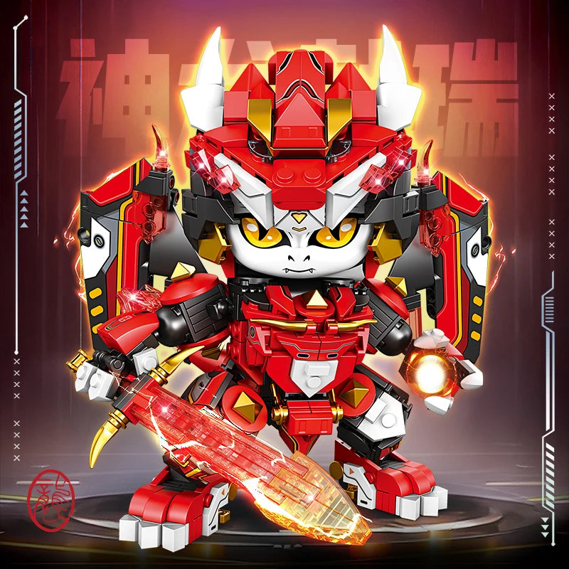 Panda Zodiac Building Blocks Gift Set &ndash; 12-in-1 Figures Dragon / with box / CHINA