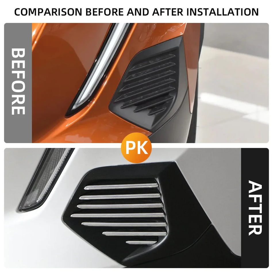 Ozdoba předních mlhových světel Peugeot 2008 nerezová ocel 14 kusů sady lišt