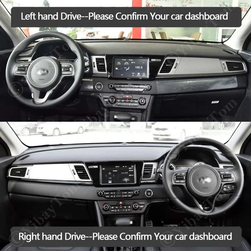 Cubierta de tablero de poliéster con protección anti UV para Kia Niro 2017-2019
