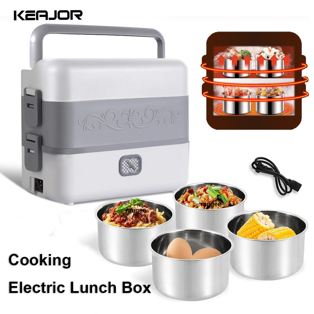 Electric Lunch Box 2.4L &ndash; 200W Fast Heating Portable Steamer