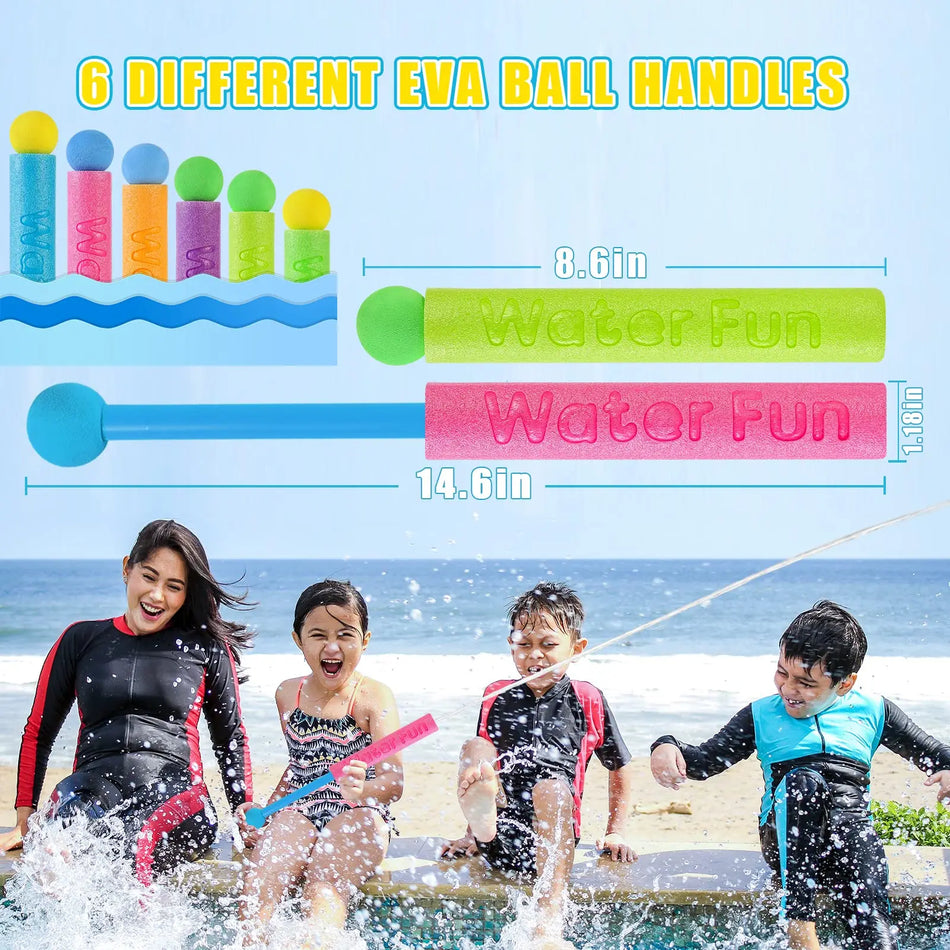 10 Pack Kids Foam Water Guns - Summer Pool and Beach Toys Soaker Blaster for Outdoor Fun