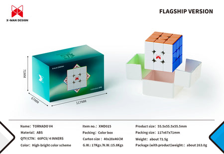 Qiyi X-Man Tornado V4M UV Magnetic Speed Cube &ndash; Magnetic V4 M Flagship