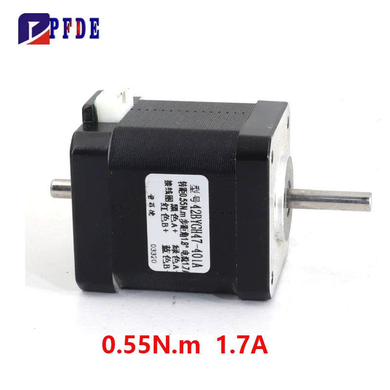Double Shaft Nema 17 Stepper Motor &ndash; High Torque Performance 0.55N.m