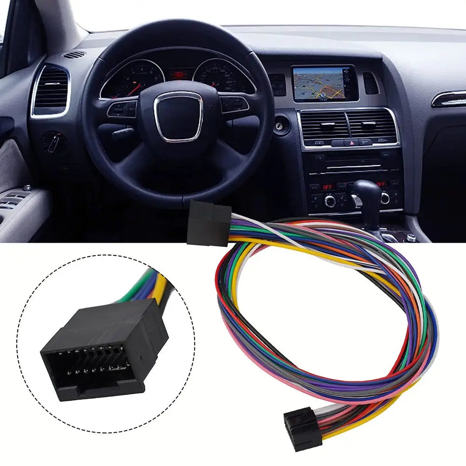 Automobilio ISO laidų jungties prailginimo kabelis Android grotuvui, 16 kontaktų, 40 cm