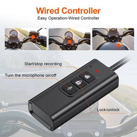 Kocam Dual 2K Motorcycle DVR &ndash; Waterproof Front and Rear Camera Recorder with WiFi GPS