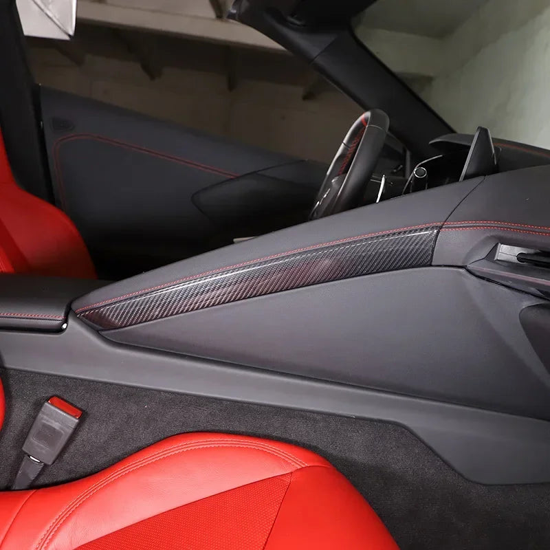 Corvette C8 Carbon Fiber Console Trim Cover 2020-2024