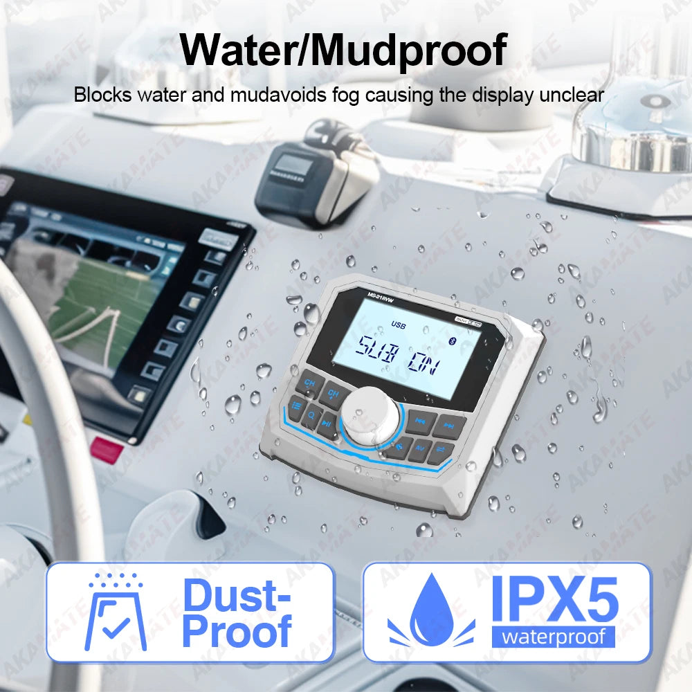 AKAMATE MS-21RV &ndash; Waterproof Bluetooth Stereo 4x50W