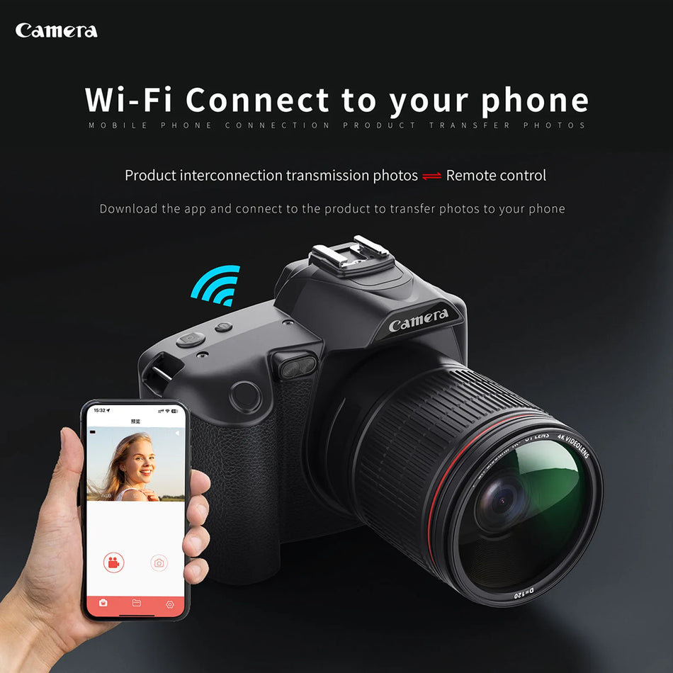 4K 64MP WiFi Camera with Night Vision