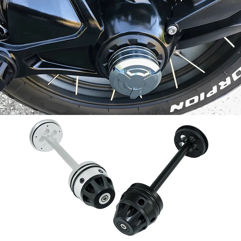 For BMW R NINE T R9T R1200GS R1250GS Adventure R1200 GS S/ST/RT LC Rear Wheel Fork Axle Cap Crash Protector Slider Spindle Hub by InterCyprus Trading Ltd