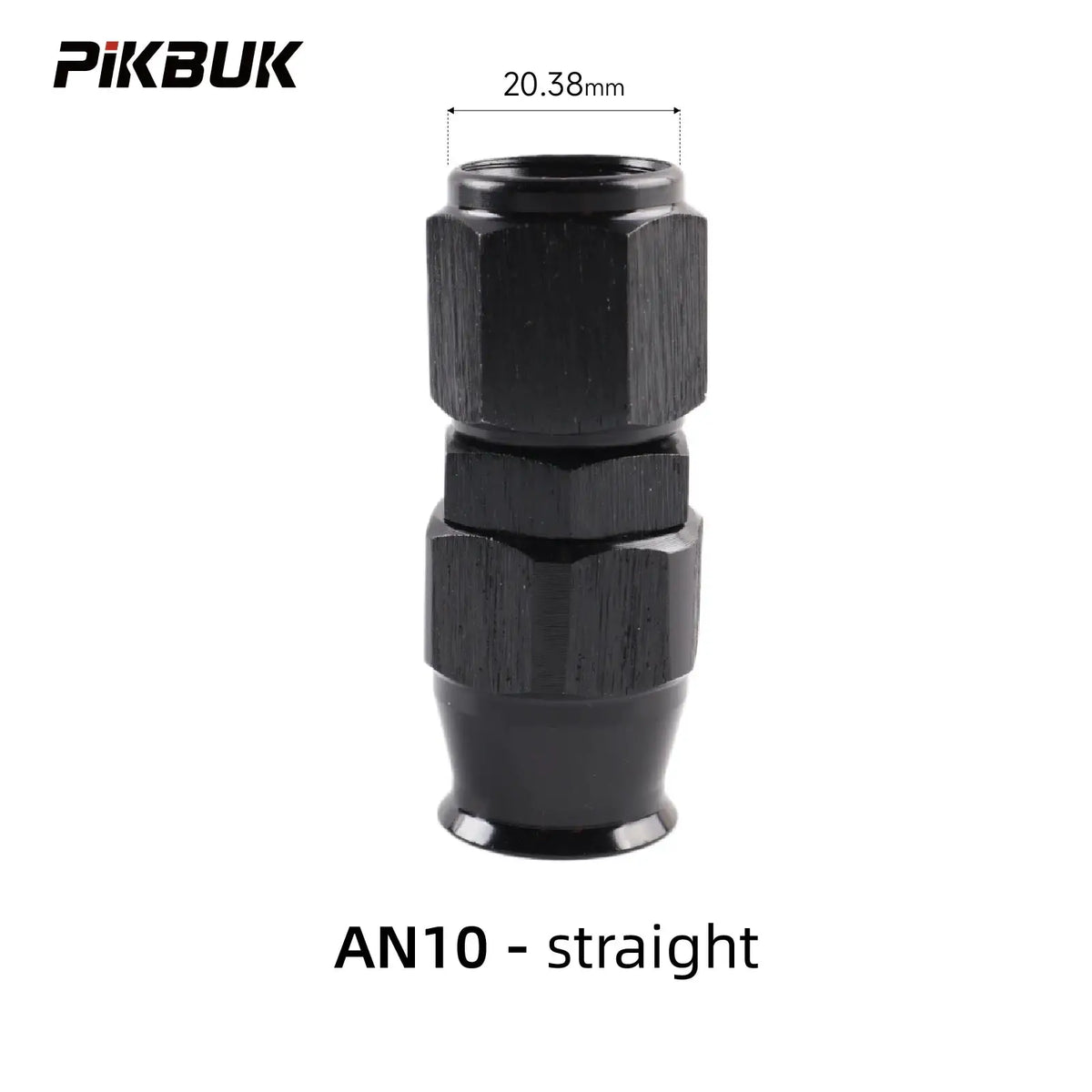 PIKBUK AN4/6/8/10 PTFE Oil Fuel Line Swivel Fitting 0-180 Degree Hose End Adaptor Assembly Kit Black by InterCyprus Trading Ltd