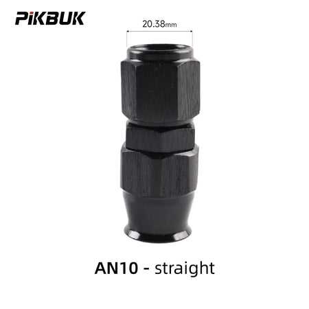 PIKBUK AN4/6/8/10 PTFE Oil Fuel Line Swivel Fitting 0-180 Degree Hose End Adaptor Assembly Kit Black by InterCyprus Trading Ltd
