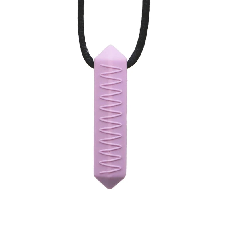 Stylish Silicone Chew Necklace for Sensory Relief for Purple