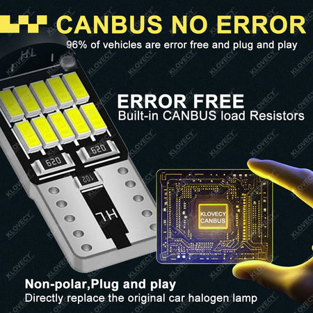 10-40PCS T10 W5W LED Bulb CANBUS 12V &ndash; Super Bright