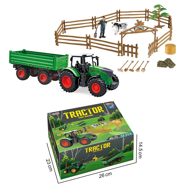 22Pcs Farmer Car Set &ndash; Engaging Pretend Play for Kids Tractor Set