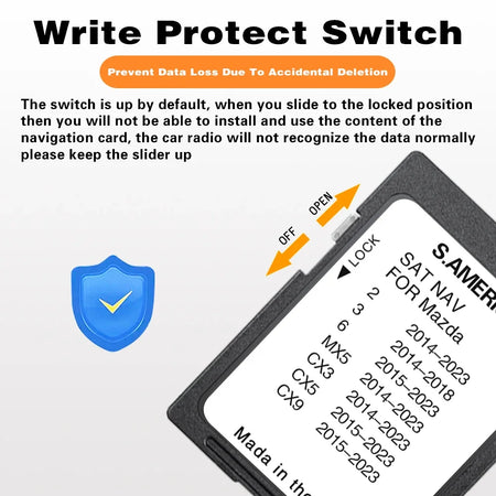 Navigation Card For Mazda CX9 2015-2023 &ndash; South America Map