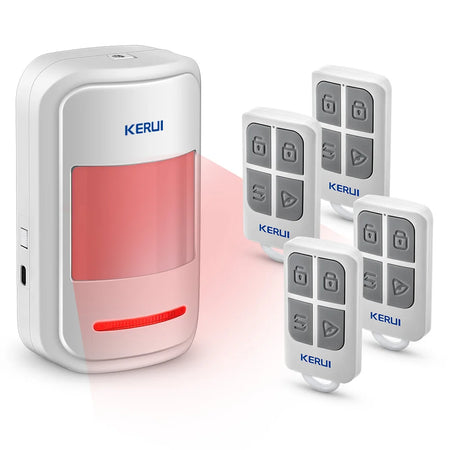 KERUI 433MHz Wireless PIR Motion Sensor Alarm/Doorbell with Remote Control 1 PIR 4 Remotes / CHINA