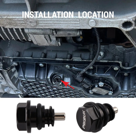 PIKBUK Aluminium Magnetic Oil Sump Pan Drain Plug For Vw Audi Ea888 3 Gen 1.8t 2.0t, 06L103801H by InterCyprus Trading Ltd