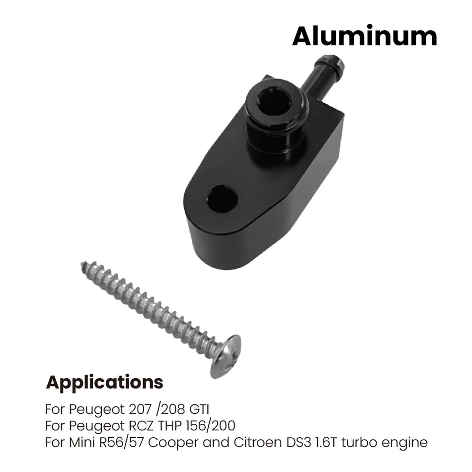 Black Boost Gauge Tap Adapter For Peugeot 308 Mini R56 DS 5 1.6T by InterCyprus Trading Ltd