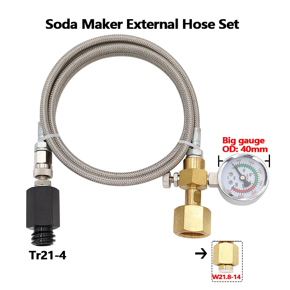 CO2 External Tank To Soda Stream Hose Kit &ndash; Durable Design W21.8-14 250bar-A