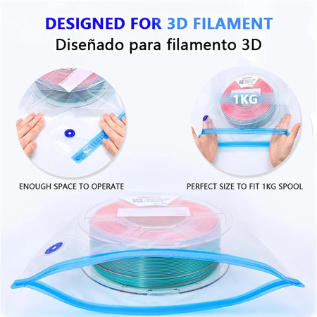 Filament Vacuum Storage Bags with Hand/Electric Pump - Keep Filaments Dry